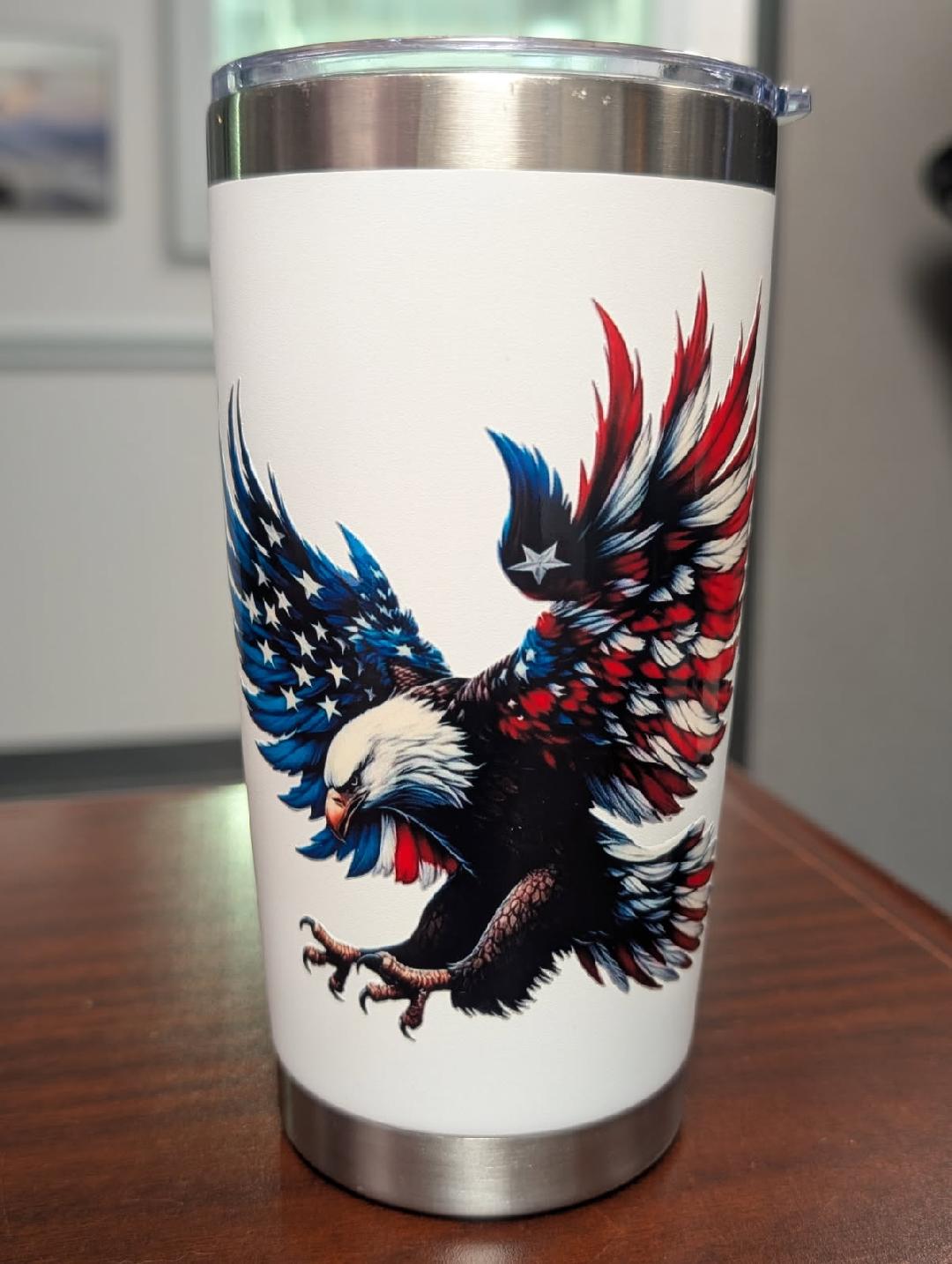 Calcomanía UVDTF con águila patriótica n.° 2
