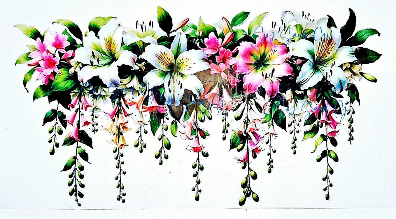 Flower Garland - UVDTF wrap for cups/hard surfaces sticker