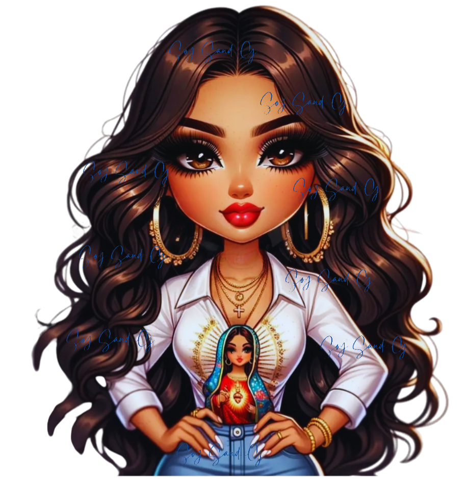 Sexy Religious Latina #2 - UVDTF Decal for cups/hard surfaces sticker