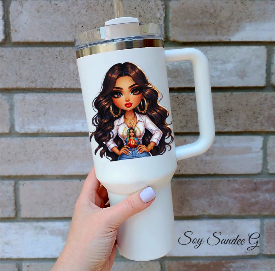 Sexy Religious Latina #2 - UVDTF Decal for cups/hard surfaces sticker