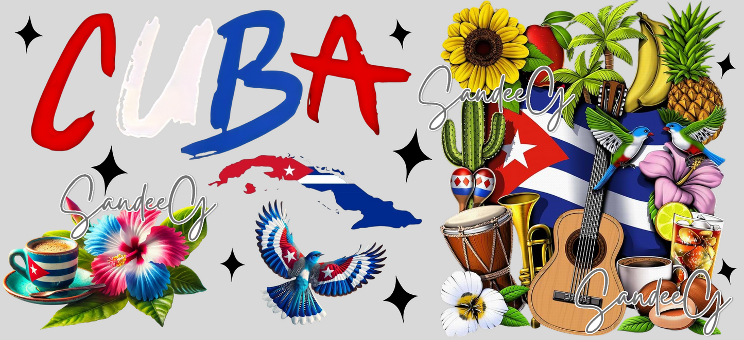 Cuba - UVDTF Wrap for cups/hard surfaces sticker
