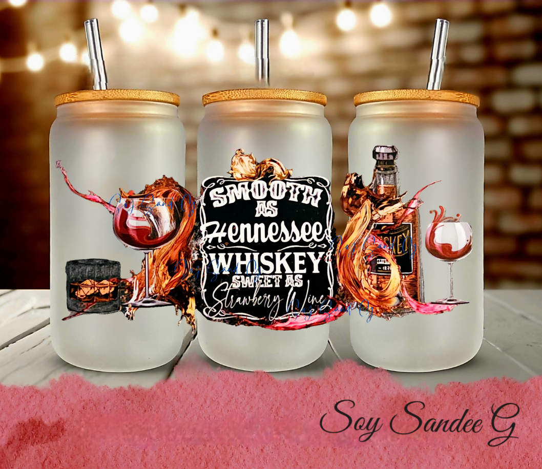 Smooth as Hennessee Whiskey - UVDTF Wrap for cups/hard surfaces sticker