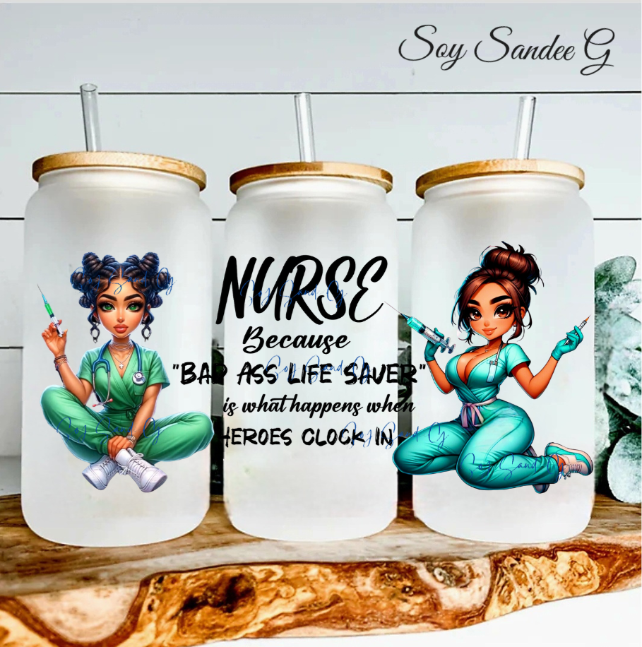 Pretty Nurse - UVDTF Wrap for cups/hard surfaces sticker