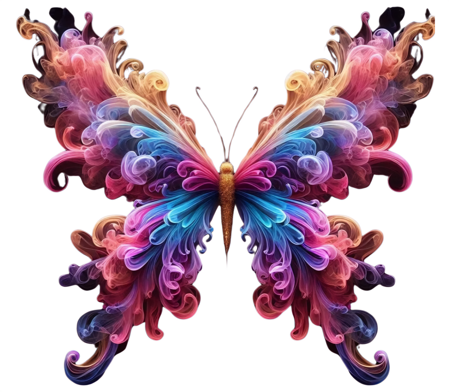 Calcomanía UVDTF Smoke Butterfly n.° 9