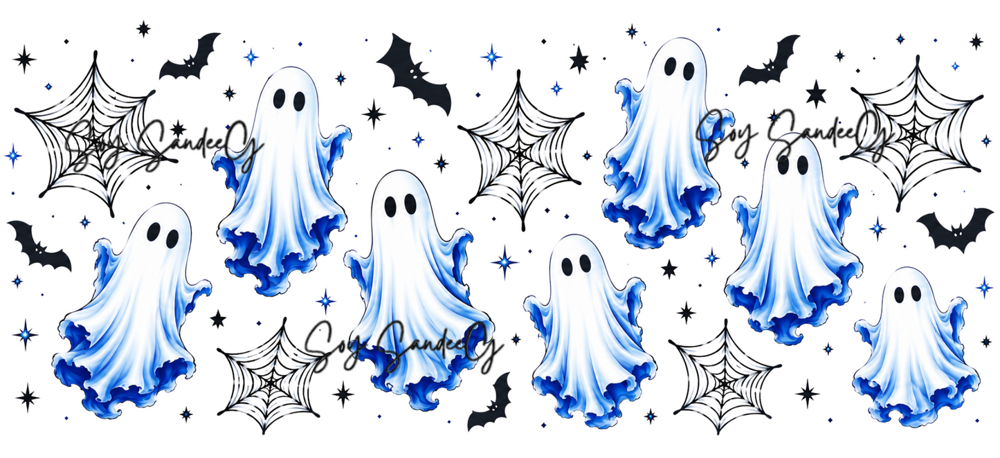 Blue Ghosts - UVDTF Wrap for cups/hard surfaces sticker