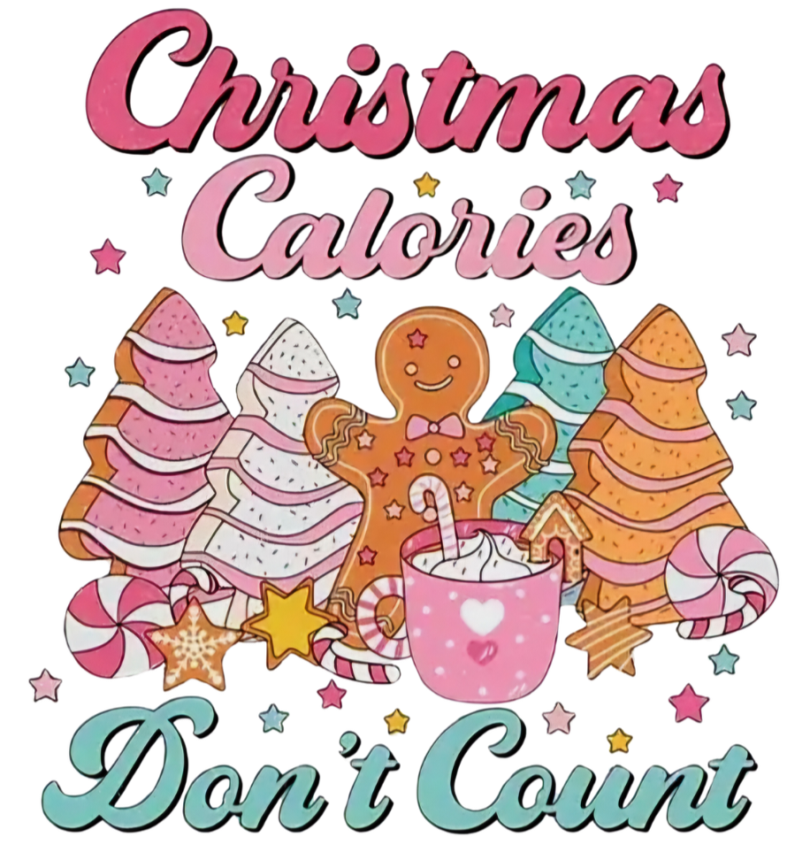 Christmas Calories Don't Count - UVDTF Decal for cups/hard surfaces sticker