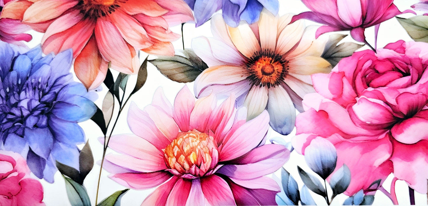 Big Bright Flowers - UVDTF wrap for cups/hard surfaces sticker