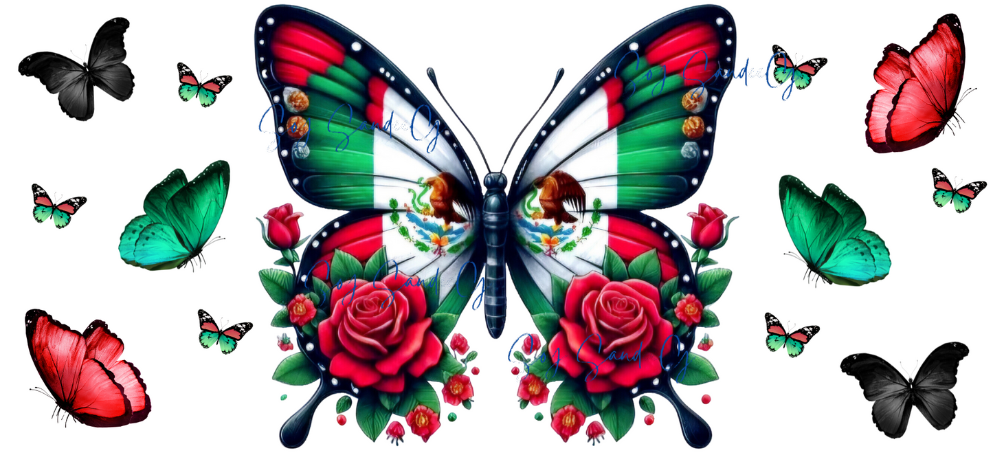 Mexican Butterflies - UVDTF Wrap for cups/hard surfaces sticker