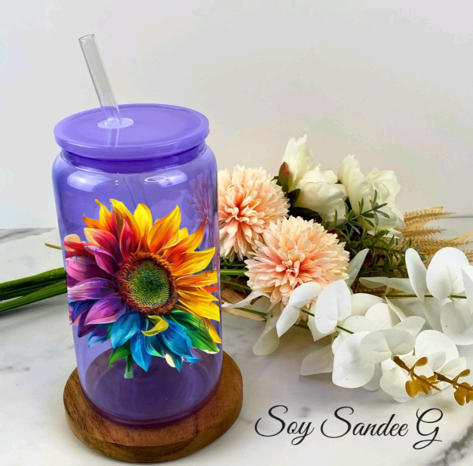 Colorful Sunflower - UVDTF Decal for cups/hard surfaces sticker
