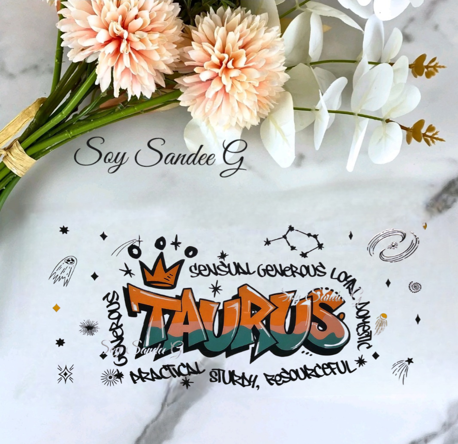 Graffiti Taurus - UVDTF Wrap for cups/hard surfaces sticker