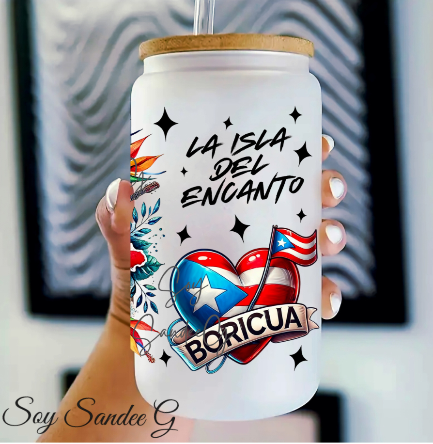Puerto Rico - UVDTF Wrap for cups/hard surfaces sticker