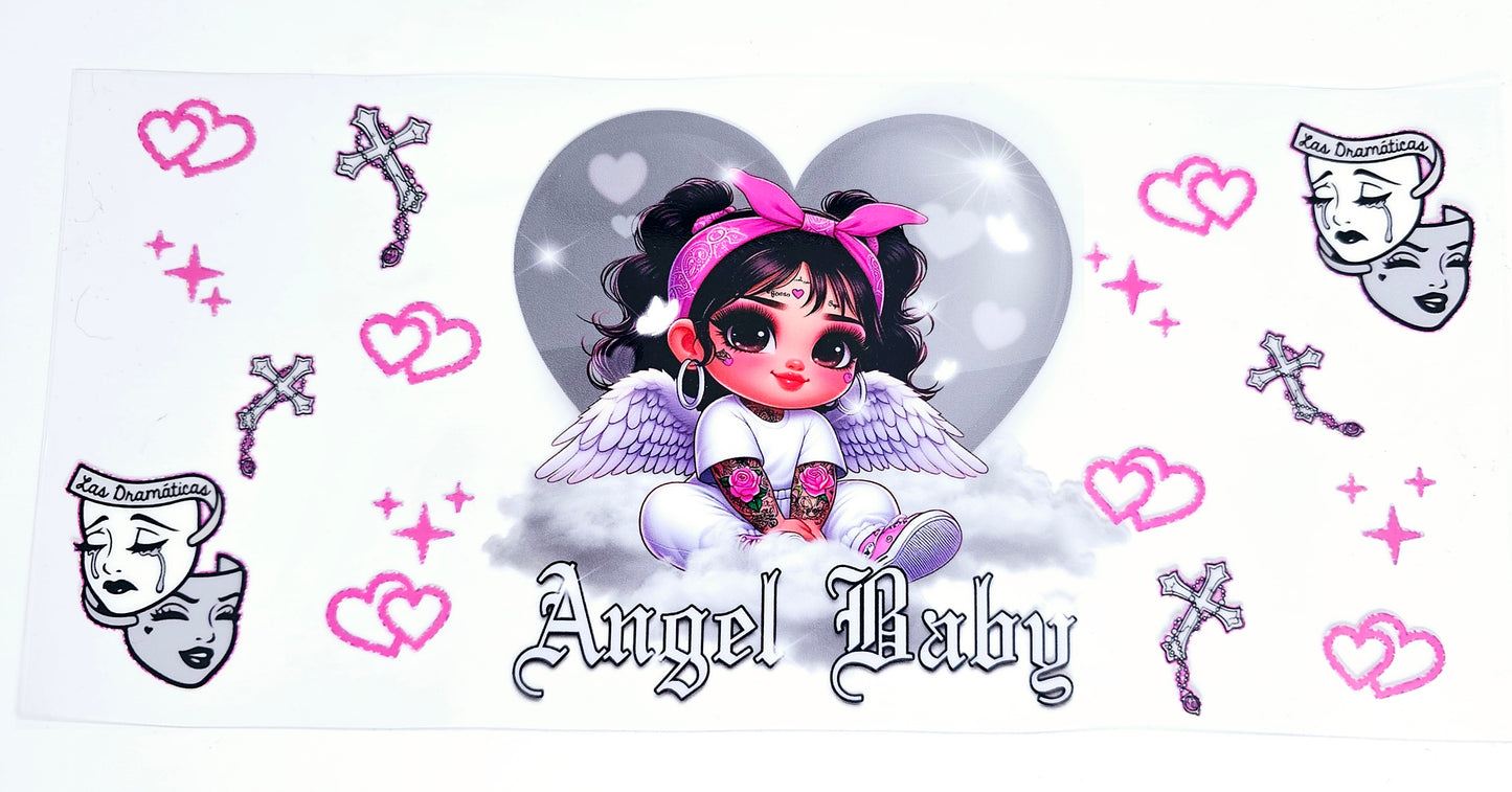 Angel Baby Gray - UVDTF Wrap for cups/hard surfaces sticker