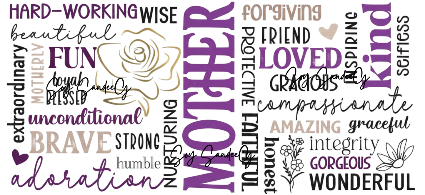 Mother (Purple) - UVDTF wrap for cups/hard surfaces sticker