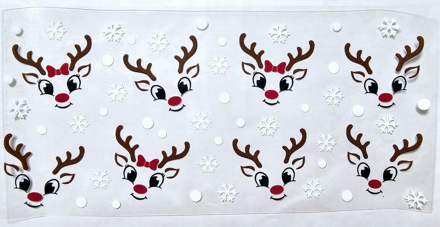 Caras de renos - Envoltura UVDTF