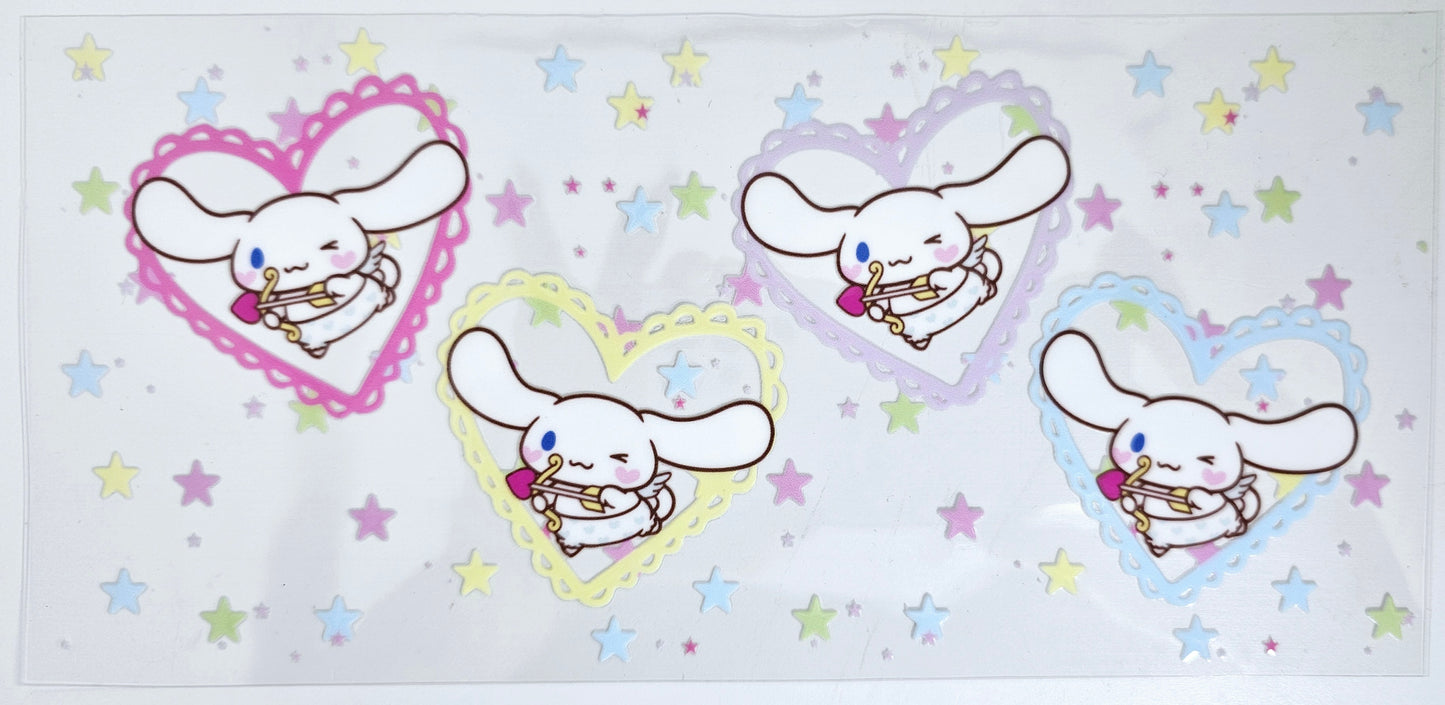 Cinnamon Roll Colored Hearts - UVDTF Wrap for cups/hard surfaces sticker