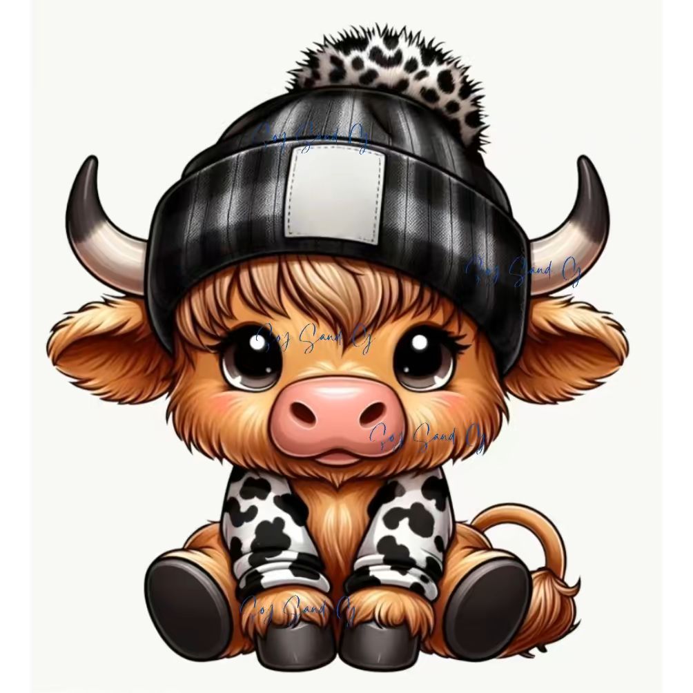 Beenie Cow - UVDTF Decal for cups/hard surfaces sticker