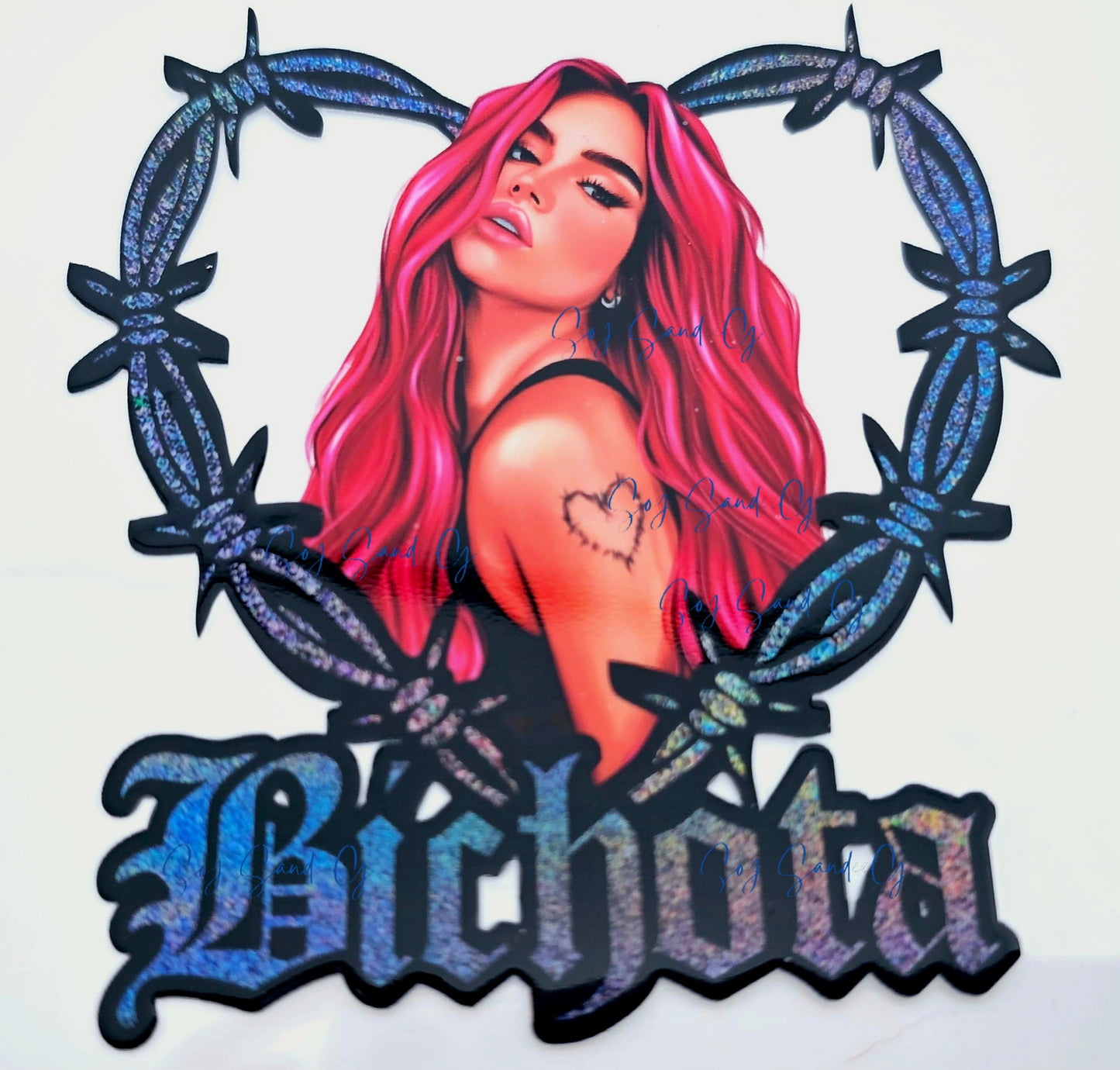 Calcomanía UVDTF de Karol G de Bichota