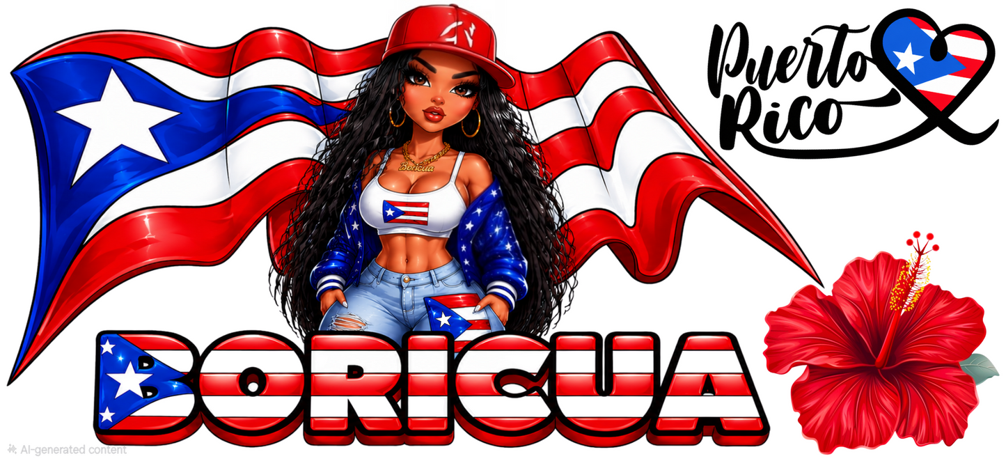 NY Boricua - UVDTF Wrap for cups/hard surfaces sticker