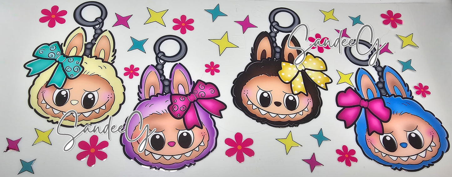 Labubu Keychains - UVDTF wrap for cups/hard surfaces sticker