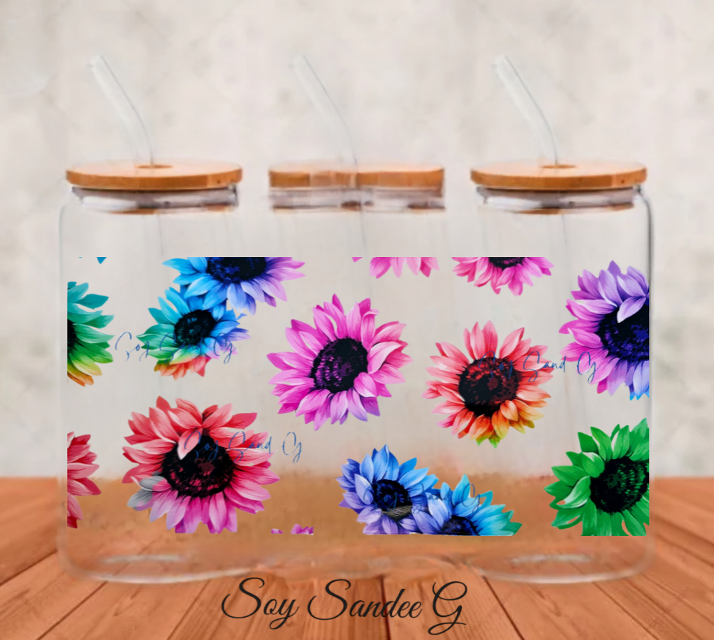 Colorful Daisies - UVDTF Wrap fo rcups/hard surfaces sticker