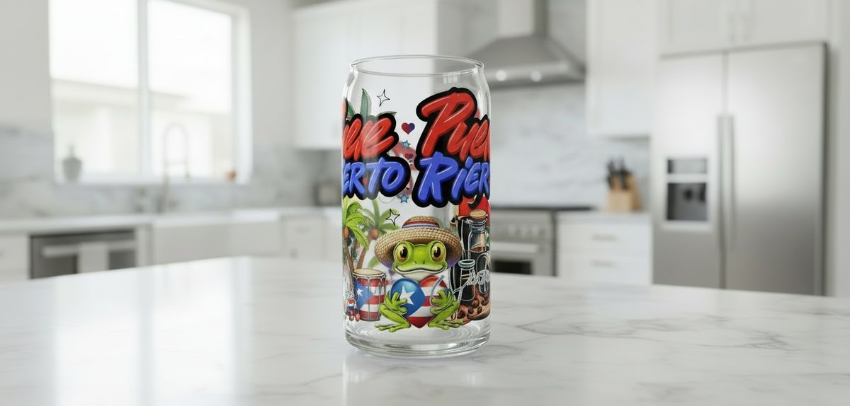 Puerto Rico Cafe & Ritmo - UVDTF Wrap for cups/hard surfaces sticker