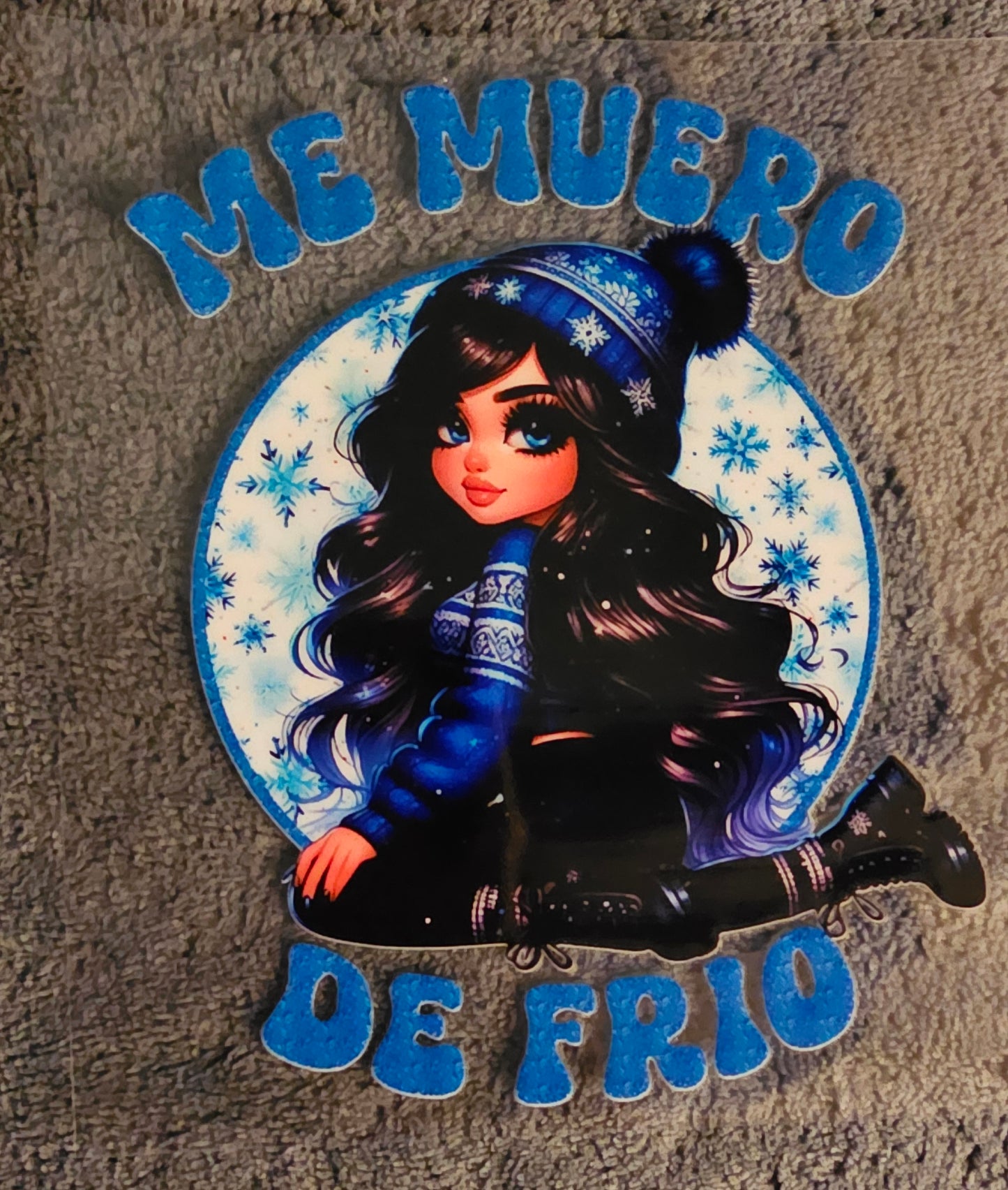Me Muero de Frio Cutie - UVDTF Decal for cups/hard surfaces sticker