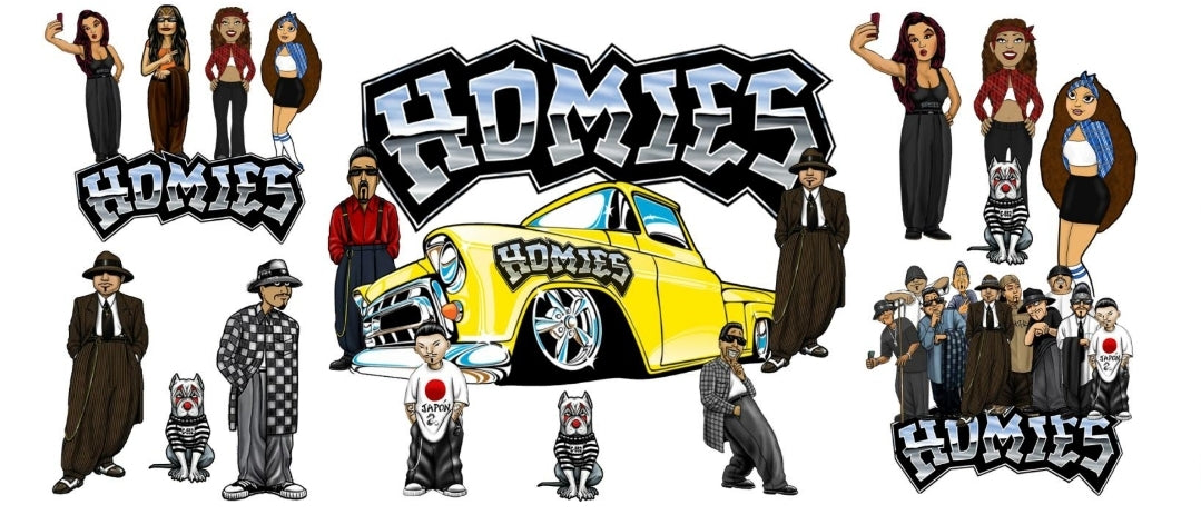 Homies Yellow Lowrider - UVDTF Wrap for cups/hard surfaces sticker