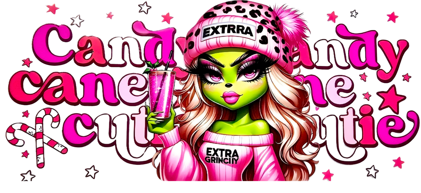 Candy Cane Cutie - UVDTF Wrap for cups/hard surfaces