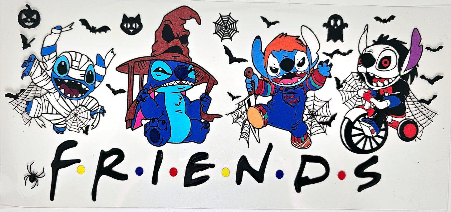 Halloween Friends Stitch - UVDTF Wrap for cups/hard surfaces sticker