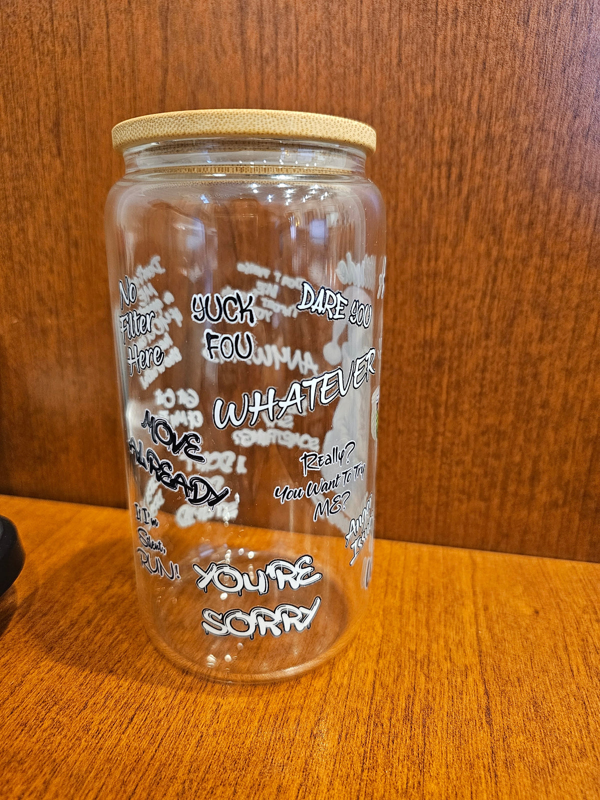 Attitude? - 16oz Glass Cup