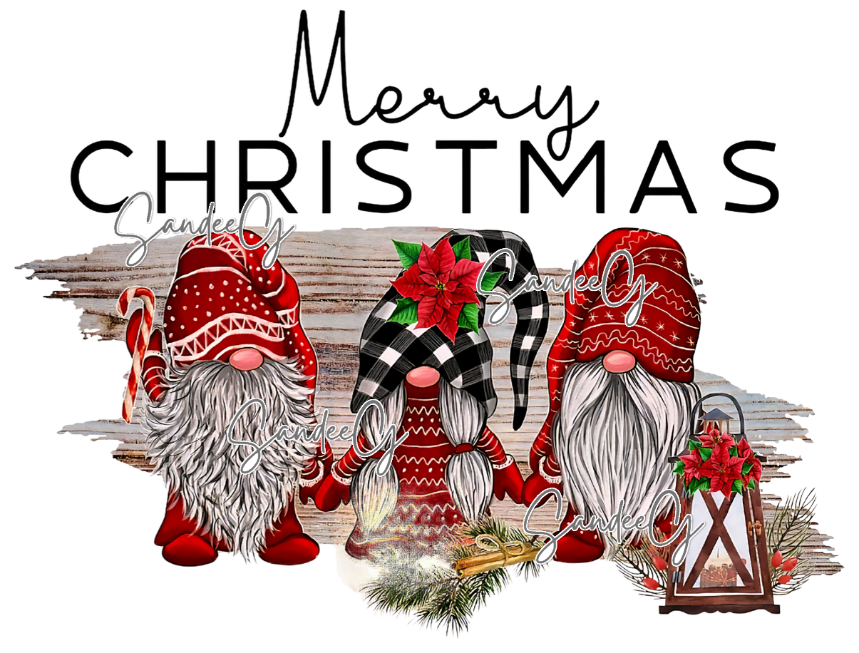 Merry Christmas Gnomes - UVDTF Decal for cups/hard surfaces sticker