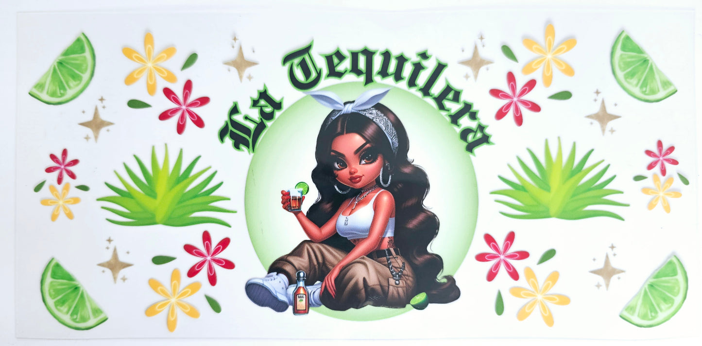 La Tequilera (Tequila Girl) - UVDTF Wrap for cups/hard surfaces sticker