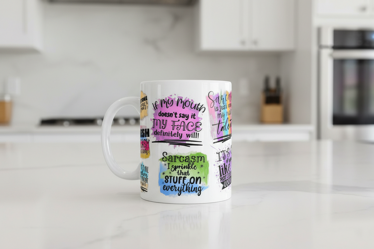 Sarcasm phrases - UVDTF Wrap for cups/hard surfaces sticker