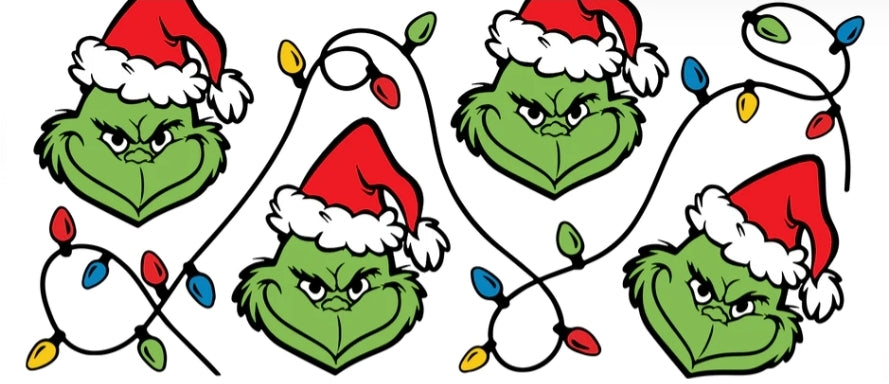 Envoltura UVDTF con luces de Grinch