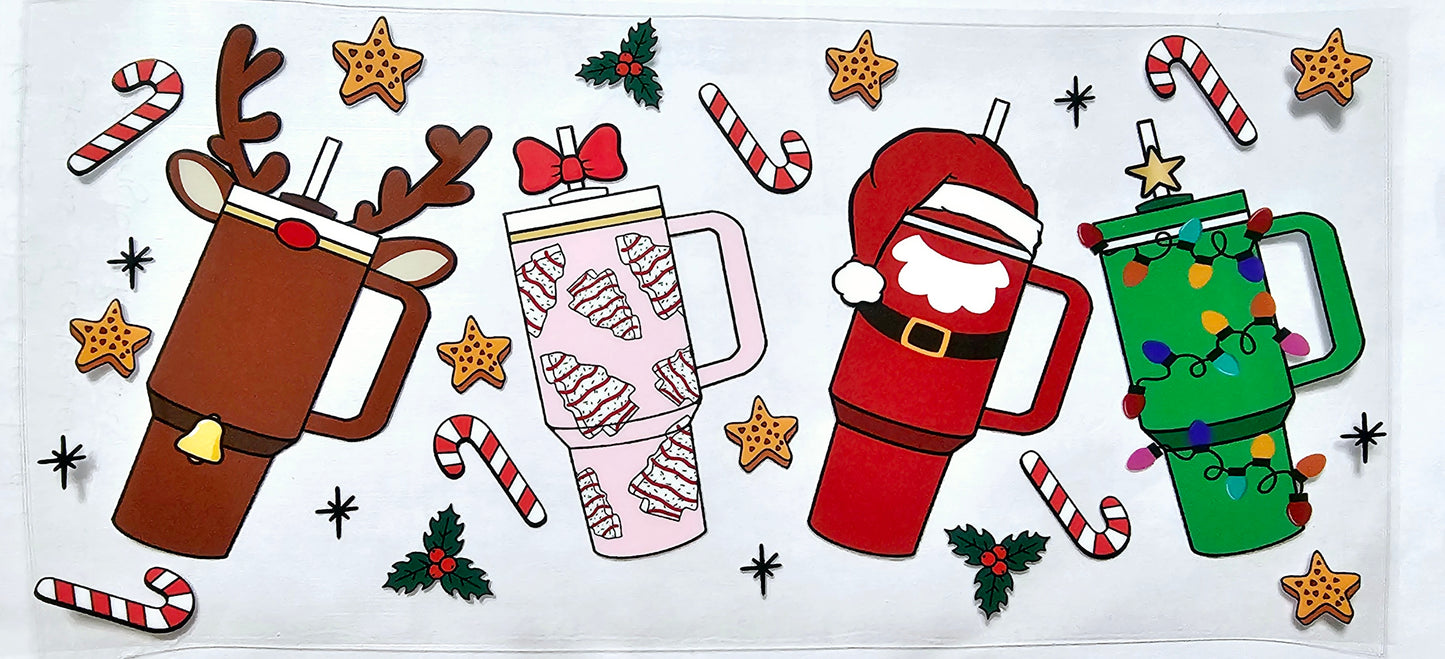 Christmas Stans - UVDTF Wrap for cups/hard surfaces sticker