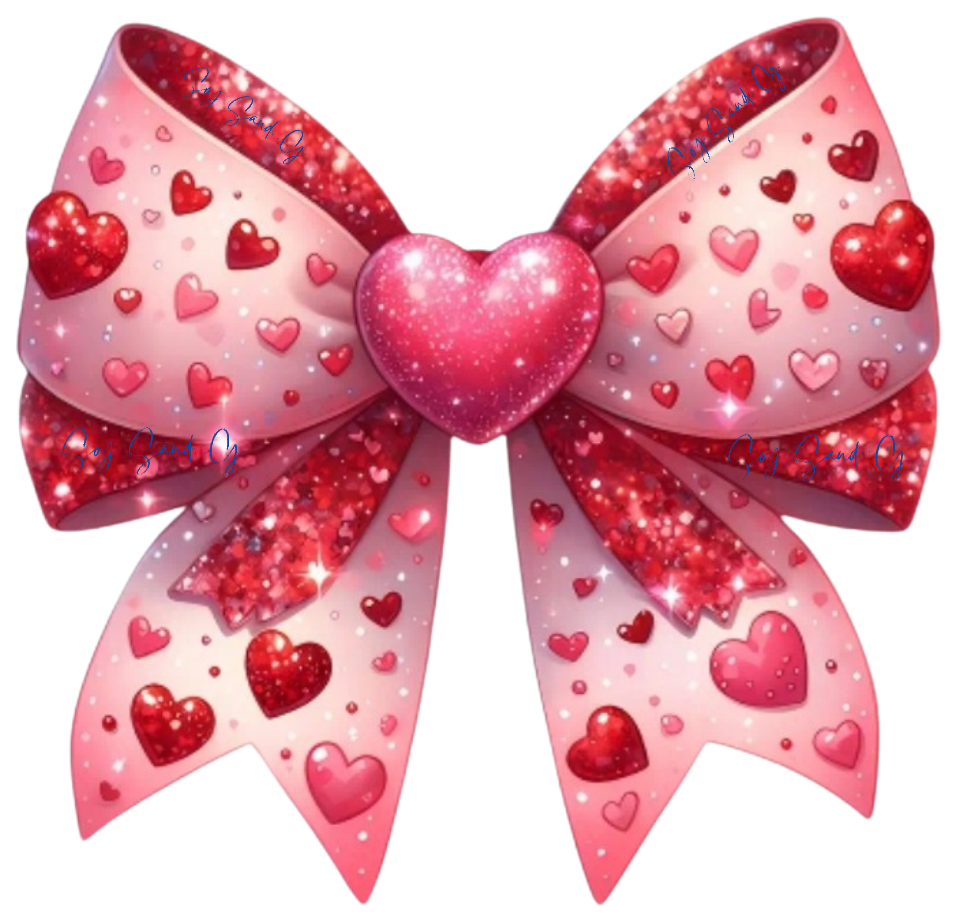 Red Hearts Coquette Bow - UVDTF Decal for cups/hard surfaces sticker