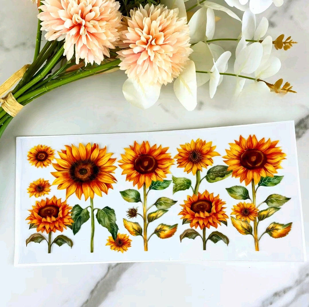 Sunflower Garden - UVDTF Wrap for cups/hard surfaces sticker