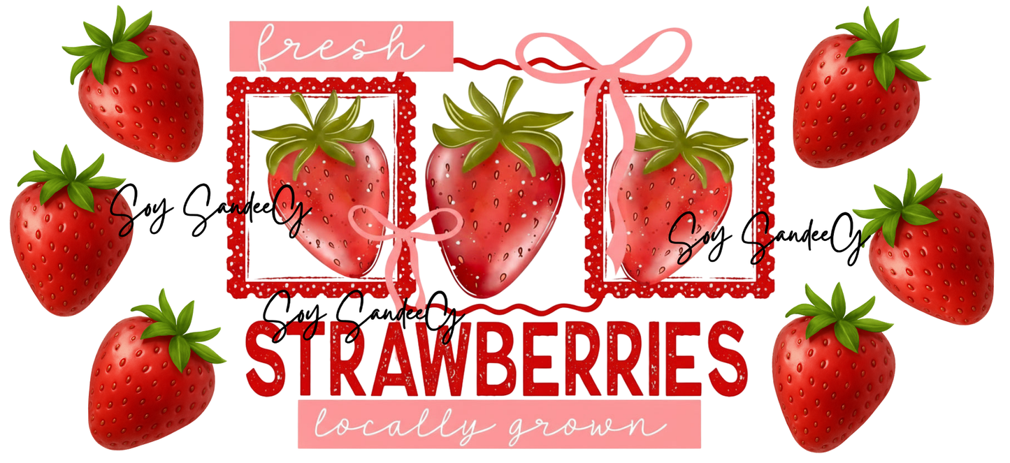 Strawberries - UVDTF Wrap for cups/hard surfaces sticker