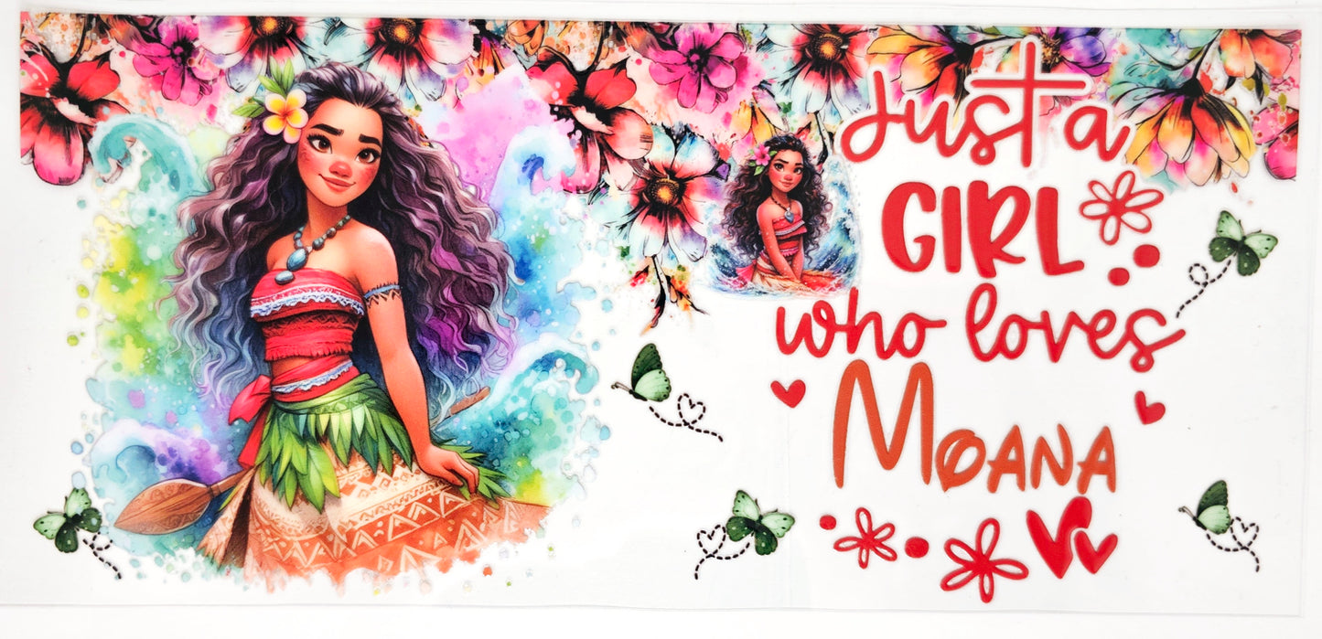 Moana (Double Sided) - UVDTF Wrap for cups/hard surfaces sticker