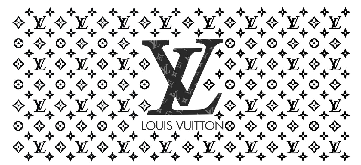 Louis Vuitton Black - UVDTF Wrap for cups/hard surfaces sticker