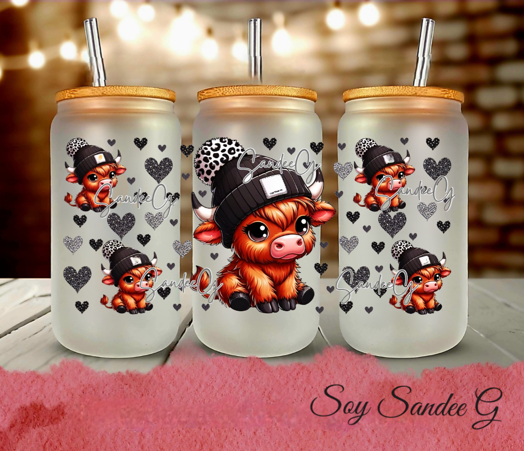 Baby Highland Cow #3 - UVDTF Wrap for cups/hard surfaces sticker
