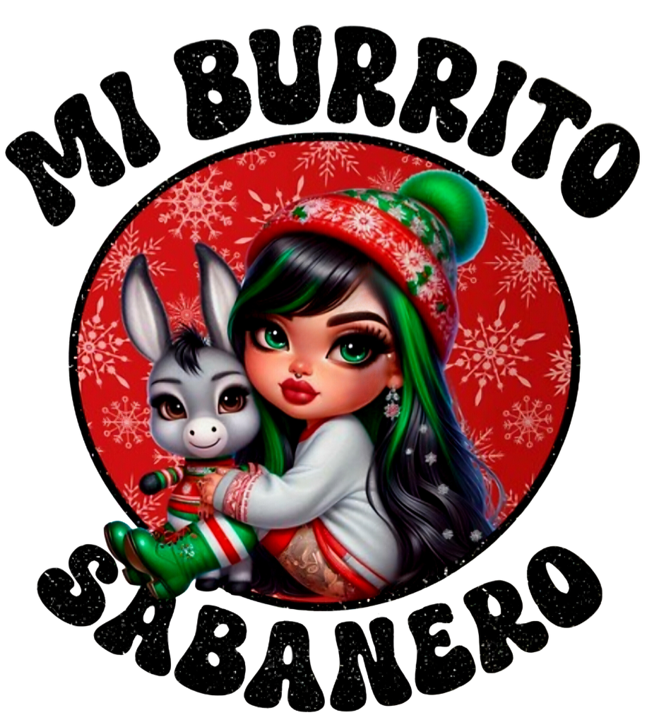 Latina & Her Burrito Sabanero - UVDTF Decal for cups/hard surfaces sticker