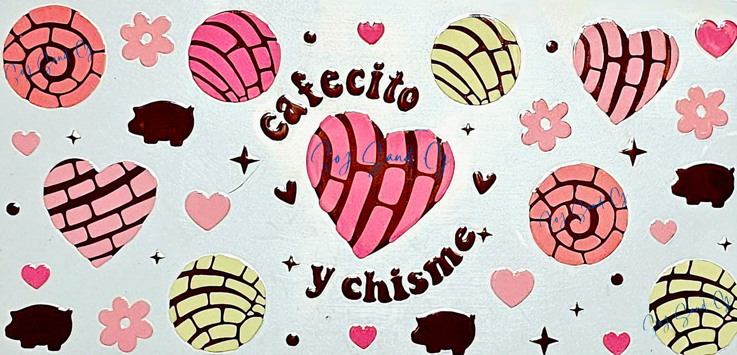 Cafecito y Chisme Conchas #2 - UVDTF Wrap for cups/hard surfaces sticker