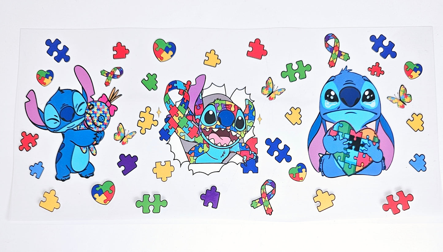 Autism Stitch - UVDTF Wrap for cups/hard surfaces sticker