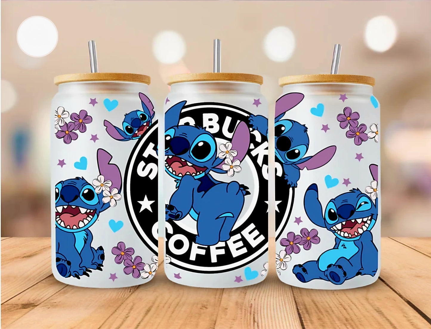 Envolturas de punto con efecto UVDTF de Starbucks en color negro