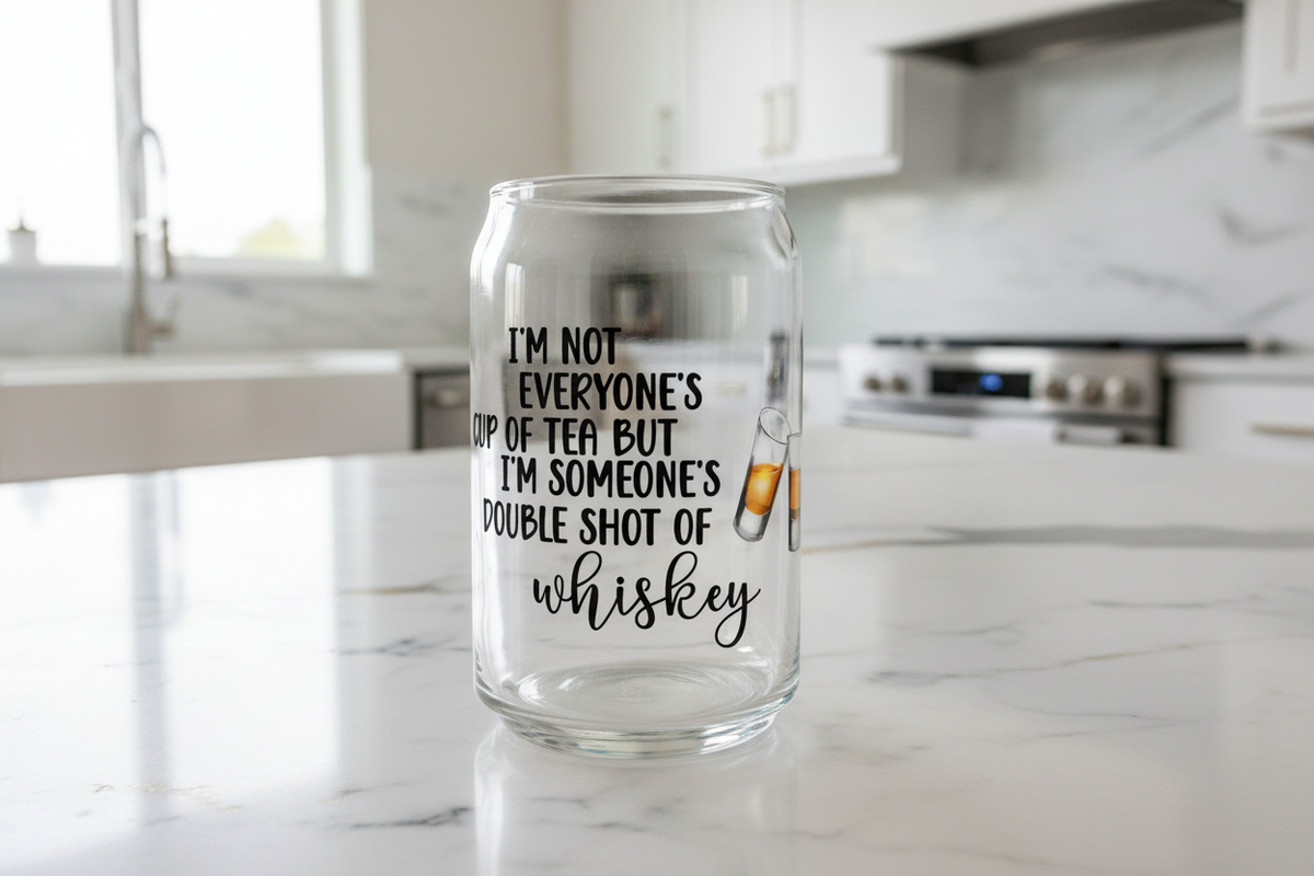 Double Shot of Whiskey - UVDTF Wrap for cups/hard surfaces sticker