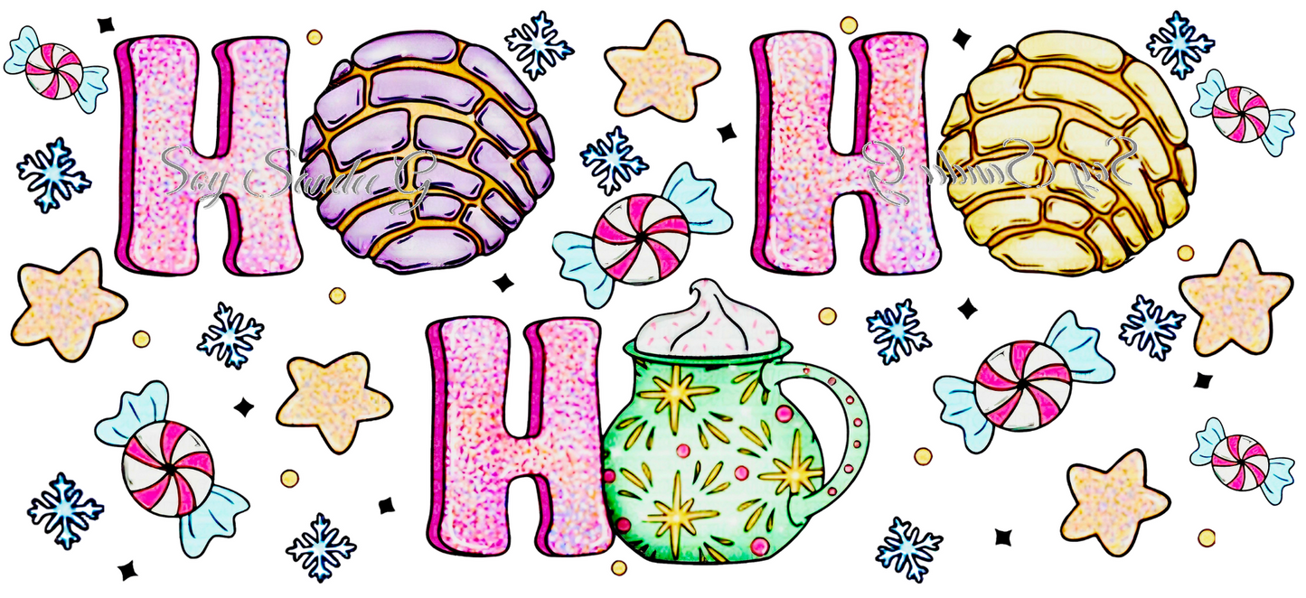 Ho Ho Ho - UVDTF Wrap for cups/hard surfaces sticker