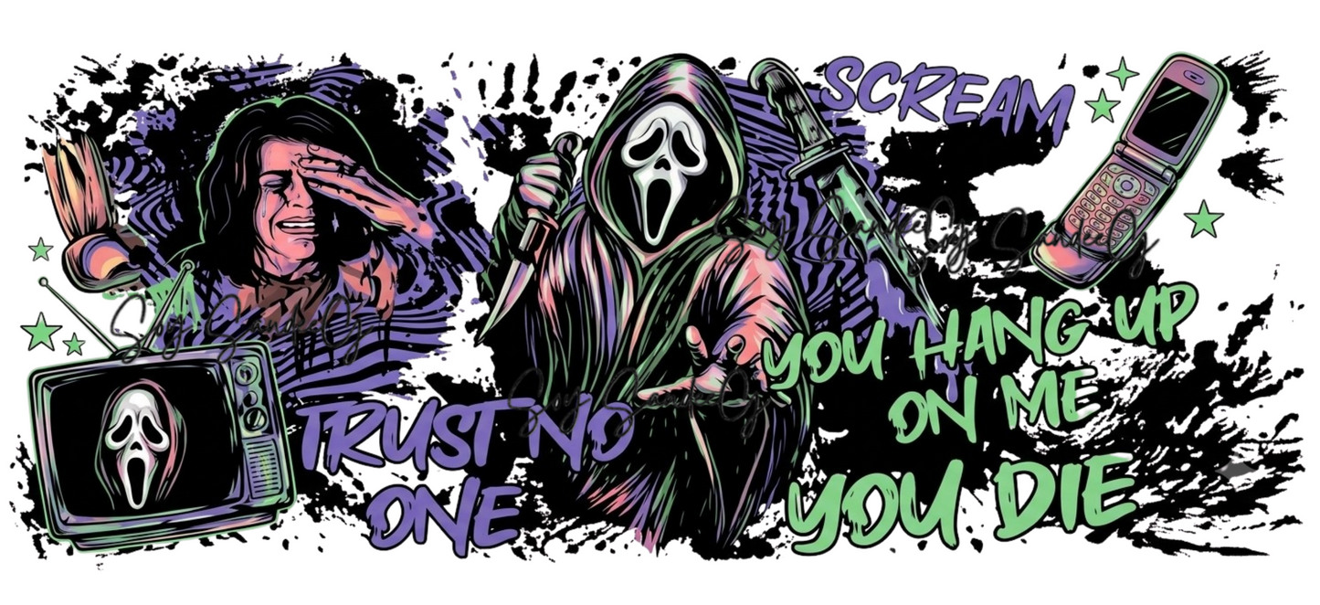 Trust No One Ghostface - UVDTF Wrap for cups/hard surfaces sticker