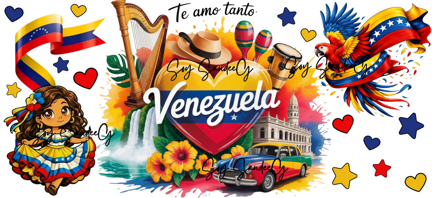 Venezuela - UVDTF Wrap for cups/hard surfaces sticker