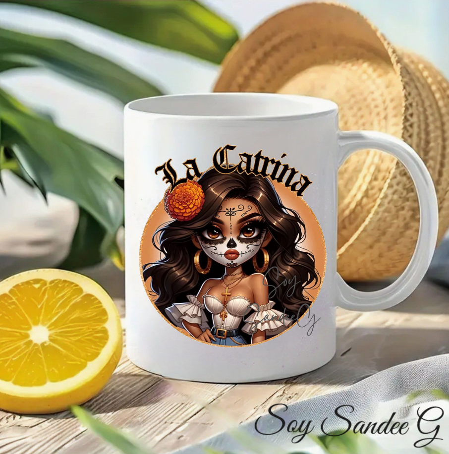 La Catrína Skully - UVDTF Wrap for cups/hard surfaces sticker
